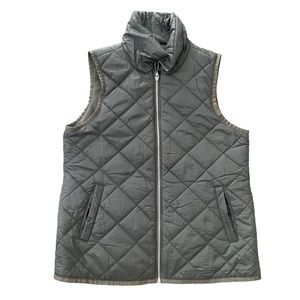 Preston & York Army Green Quilted Vest M